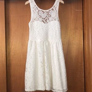 white lace dress